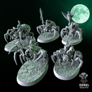 5 Goblins on spider – Printed