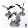 3 GIANT BATS - Proxy compatible Fell Bats – Premium Miniature for Soulblight Vampire Army