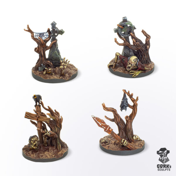 4 Gravesites tokens - Printed