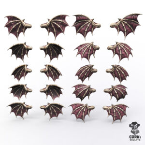 10 pairs of Small Monster Wings – Printed