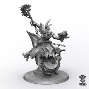 Boss Orc on Beast – Proxy Compatible Beastboss on Squigosaur