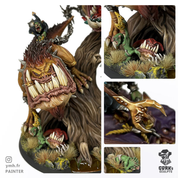 Mangler Squig Proxy – Goblin Boss on Twin Squigs (Gloomspite Gitz)