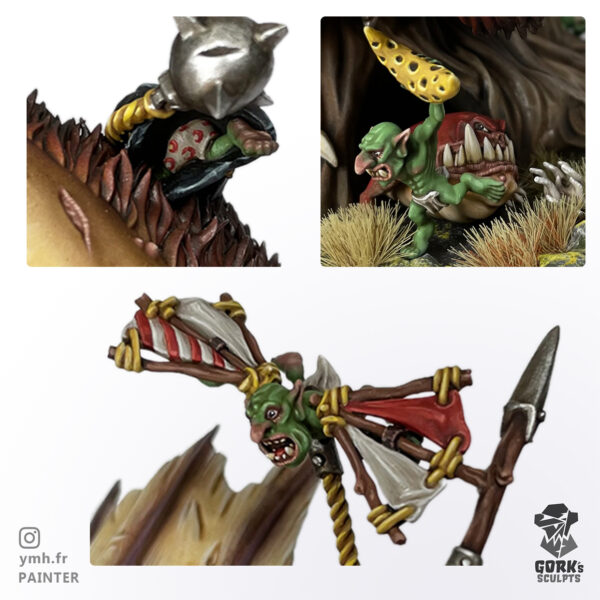 Mangler Squig Proxy – Goblin Boss on Twin Squigs (Gloomspite Gitz)