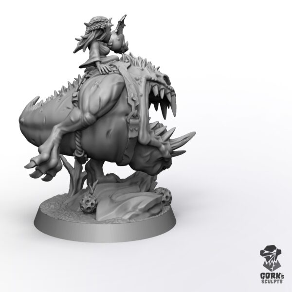 Mother of Cave Monsters – Proxy Compatible Loonboss on Giant Cave Squig Resin Miniature