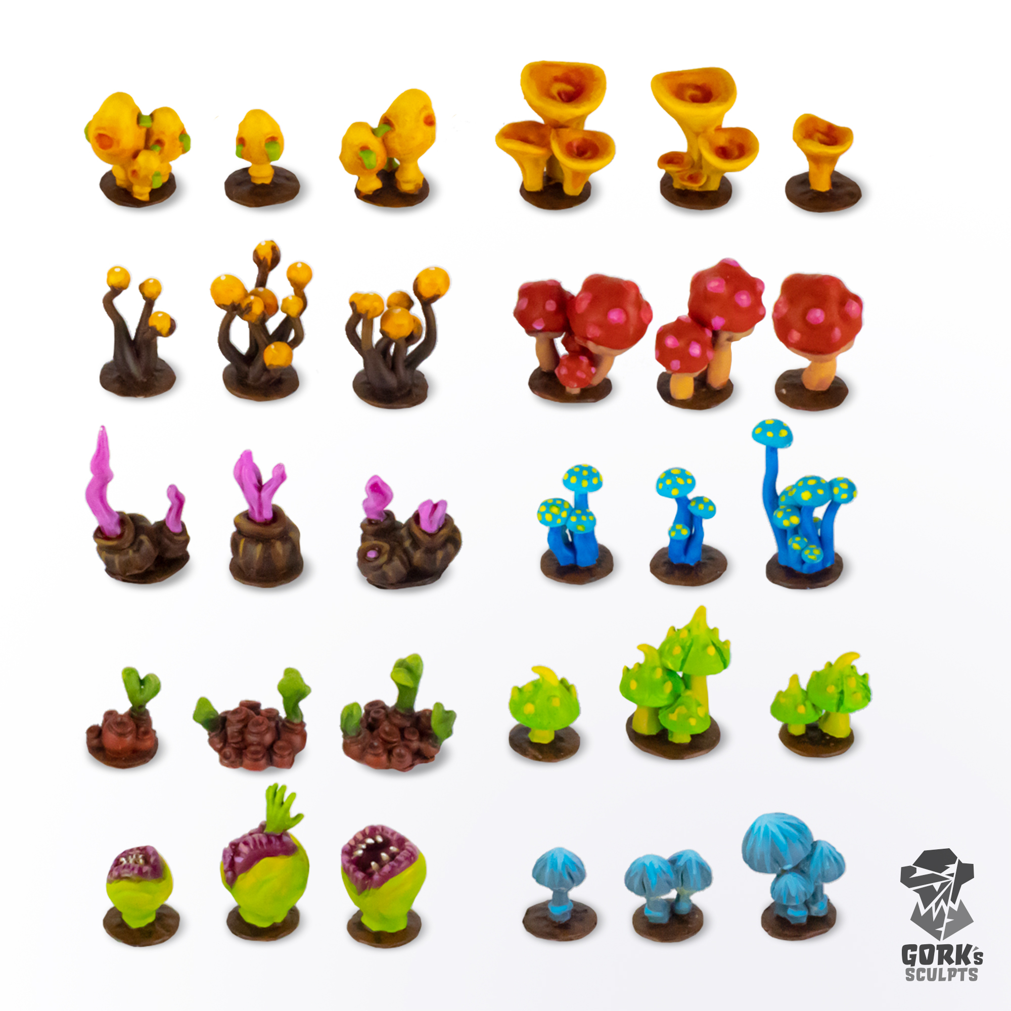 mushrooms basing bits resin set 1