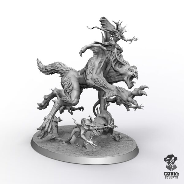 Proxy Neferata – Vampire Queen on Night Beast Resin Miniature for Wargames