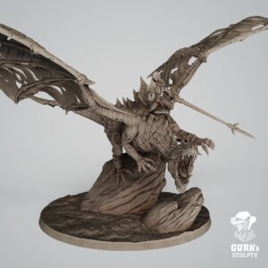 Vampire on Zombie Dragon – Printed